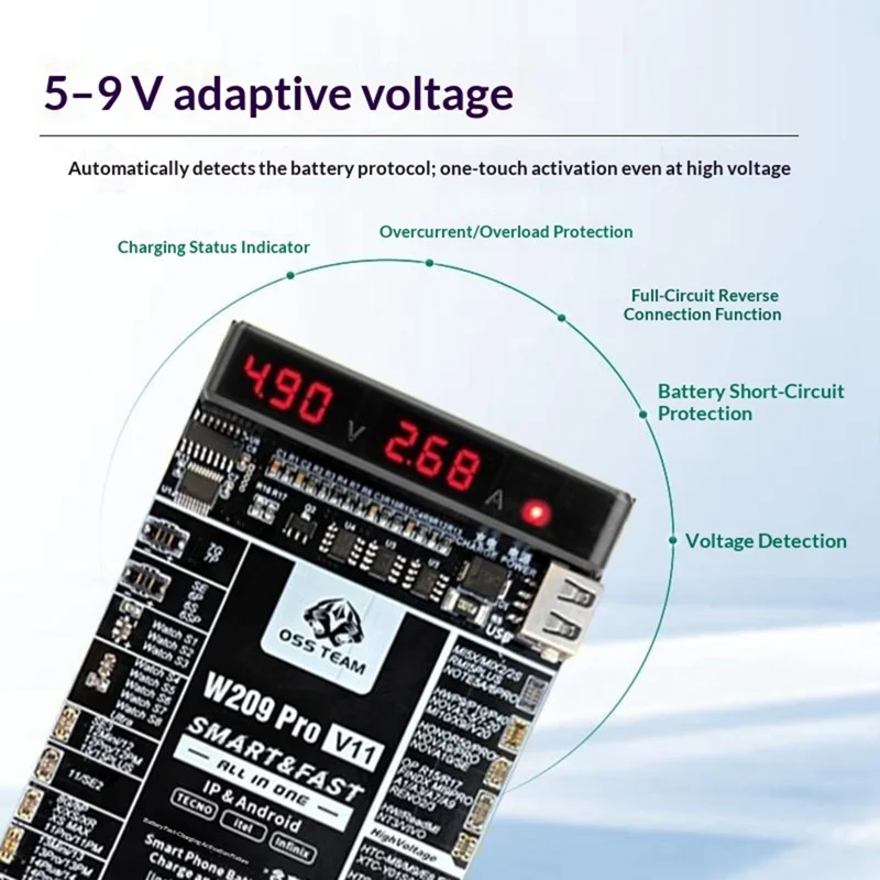 OSS TEAM W209 Pro V11 Battery Activation Board 5-9V Voltage for iPhone Android Phone