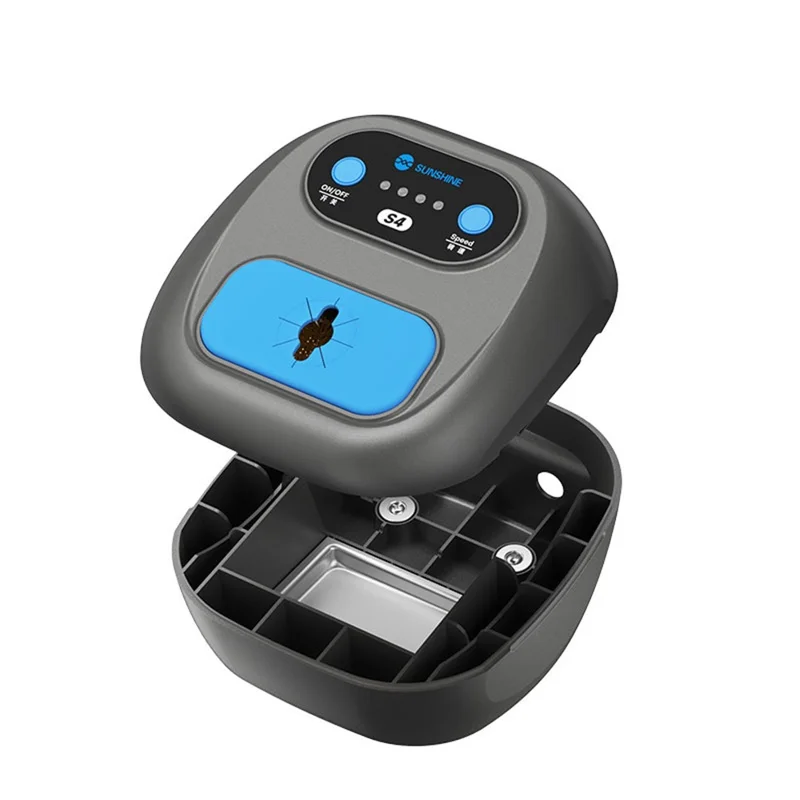 SUNSHINE S4 Limpiador Automático de Punta de Soldador con Doble Sensor Infrarrojo Inteligente y 3 Velocidades para Reparación de Soldadura