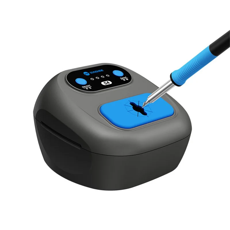 SUNSHINE S4 Limpiador Automático de Punta de Soldador con Doble Sensor Infrarrojo Inteligente y 3 Velocidades para Reparación de Soldadura