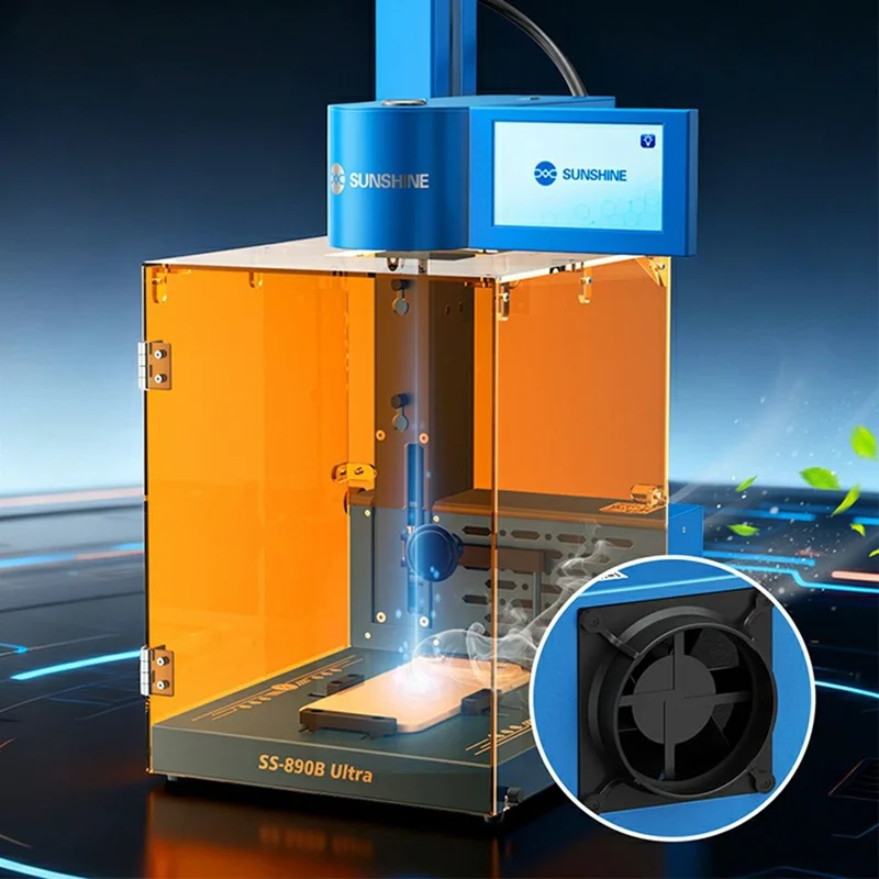SUNSHINE SS-890B Ultra 10W Blue Laser Foldable Smart Laser Machine for Phone Back Cover Removal - EU Plug