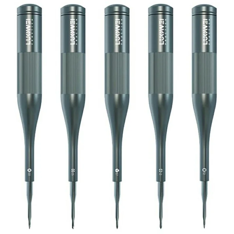 LUOWEI 5Pcs Precision Screwdriver Set S2 Steel Hardened Bits 5mm Strong Magnet for Electronics Repair