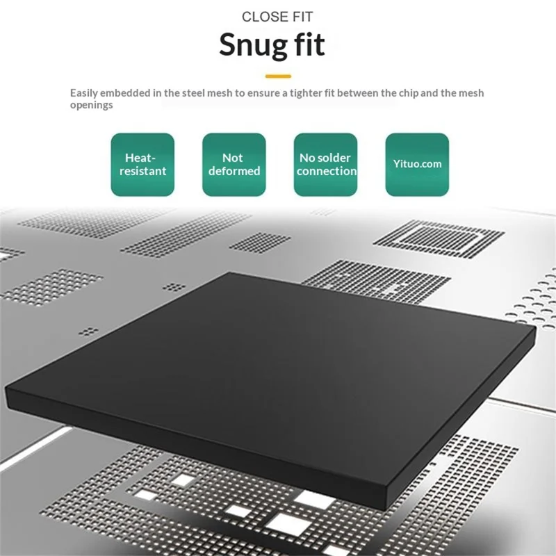 BEST BST-SAM (SAM: 8-17) 10Pcs BGA IC Solder Reballing Stencil Kit 0.12mm Steel Repair Tools