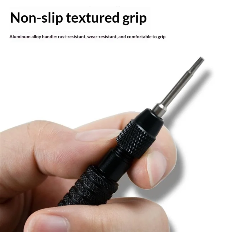 BEST BST-9909 7 in 1 Adjustable Torque Screwdriver Set S2 Steel Bits Aluminum Handle for Electronics Repair