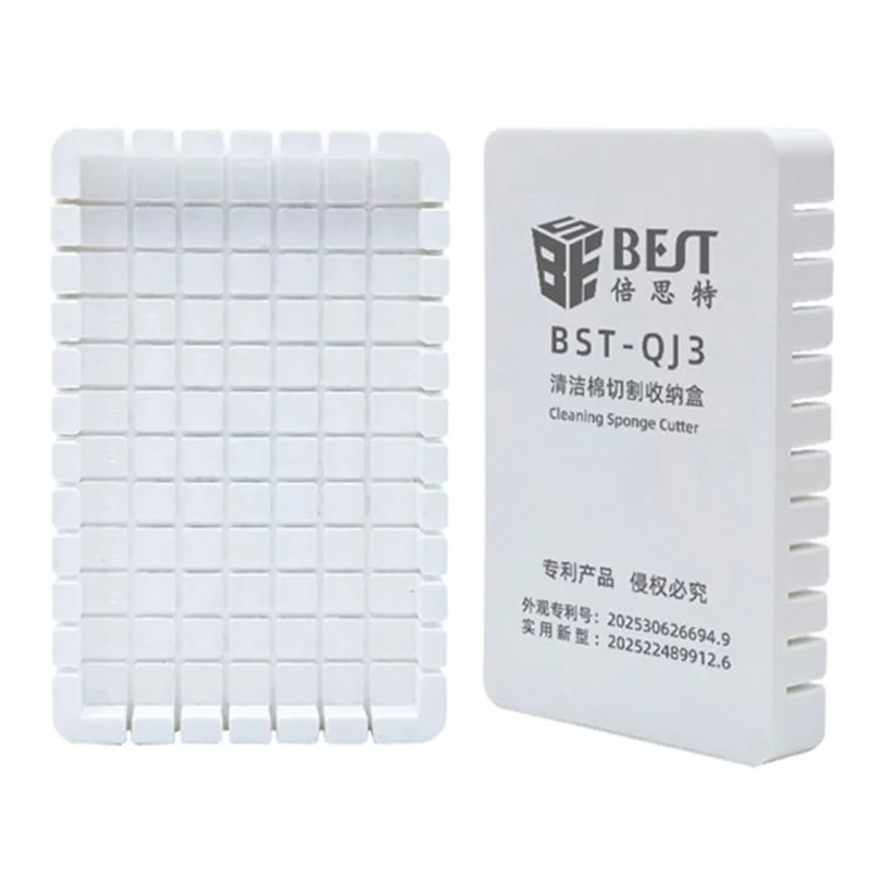 BEST BST-QJ3 Reinigingssponsensnijder met 10 sponsen 1 cm Precisiesnijapparaat voor reparatie