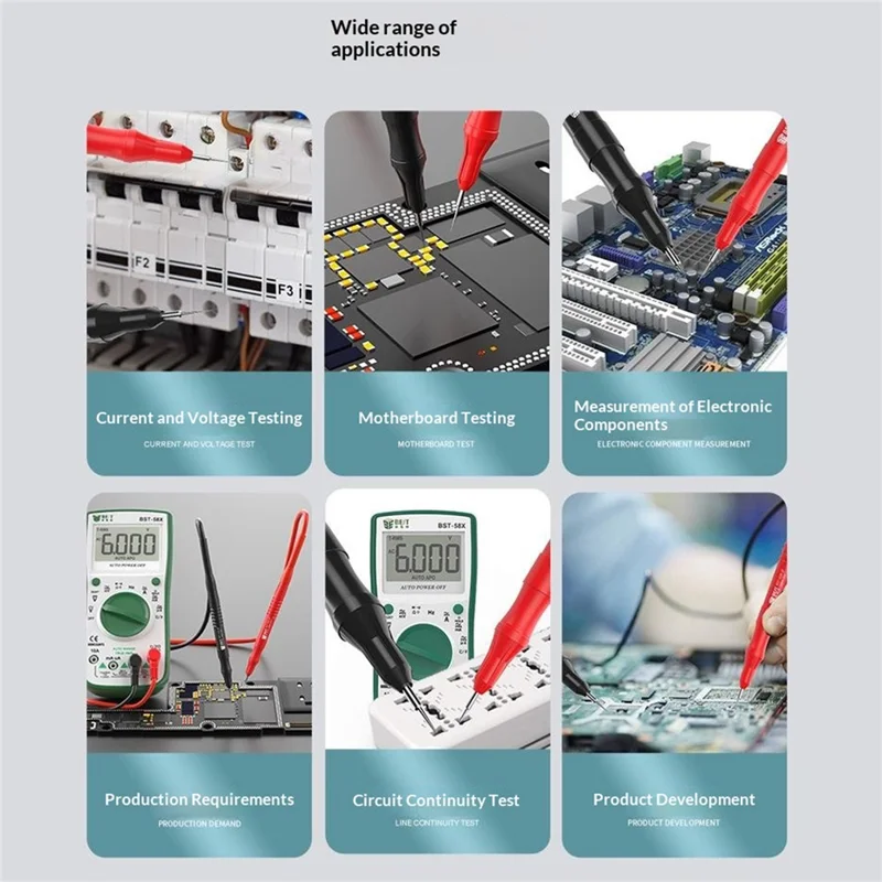 أفضل مجسات اختبار متعدد القياسات BST-020-JP مجسات نحاسية رفيعة 20A 2000V لإصلاح الإلكترونيات