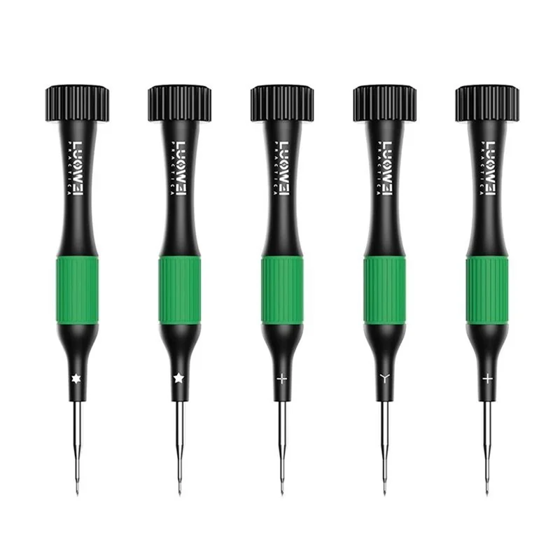 LUOWEI 5-teiliges magnetisches Präzisionsschraubendreher-Set mit leisem Lager für die Elektronikreparatur