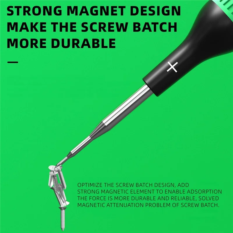 LUOWEI 5-teiliges magnetisches Präzisionsschraubendreher-Set mit leisem Lager für die Elektronikreparatur