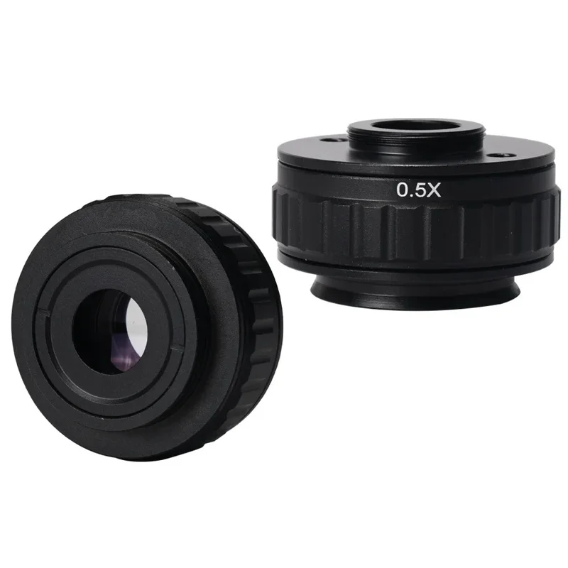 Adaptador de Lente de Cámara Microscopio RF4 0.5X, Lente Reductora CTV C-Mount para Microscopio Estéreo HAYEAR AmScope - Negro