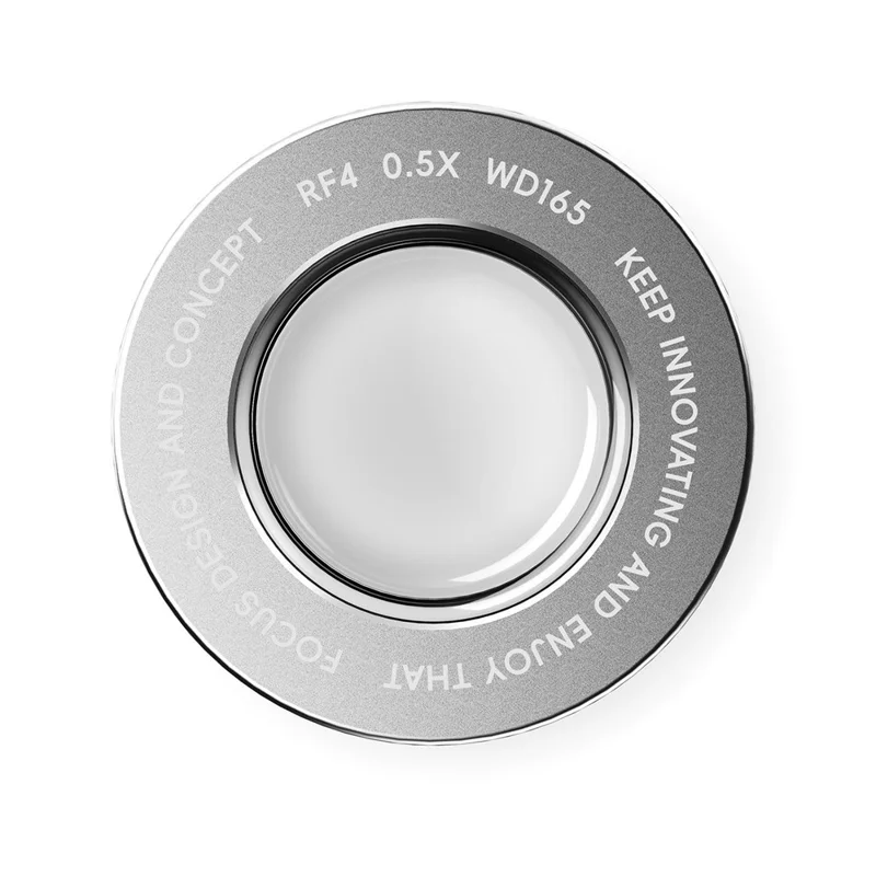 Lente Objetivo Auxiliar RF4 0.5X para Microscopio WD165 Lente Barlow para Trabajo de Precisión