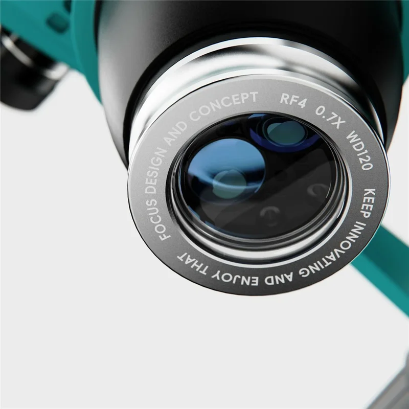 Lente Objetivo Auxiliar RF4 0.7X para Microscopio WD120 Lente Barlow para Trabajo de Precisión