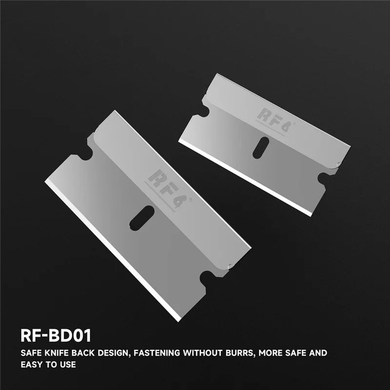 RF4 RF-BD01 100Pcs Single Edge Carbon Steel Blades Ultra Thin Sharp for Phone Screen Repair