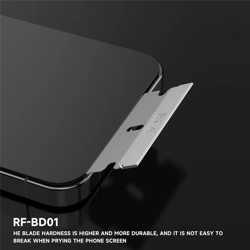 RF4 RF-BD01 100Pcs Single Edge Carbon Steel Blades Ultra Thin Sharp for Phone Screen Repair