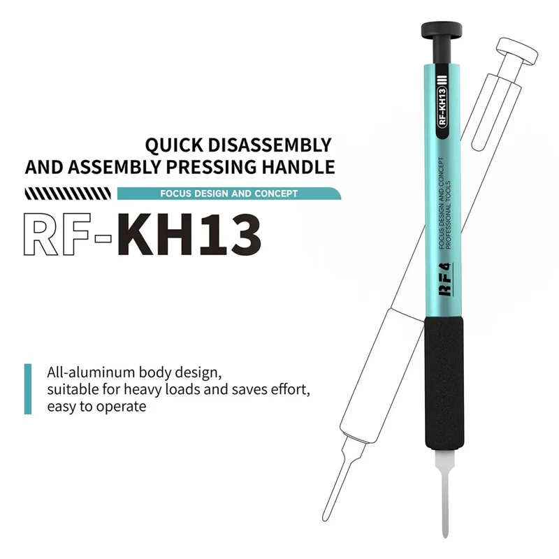 RF4 RF-KH13 Quick Release Press Handle Aluminum Alloy Scraper Tool for PCB Repair