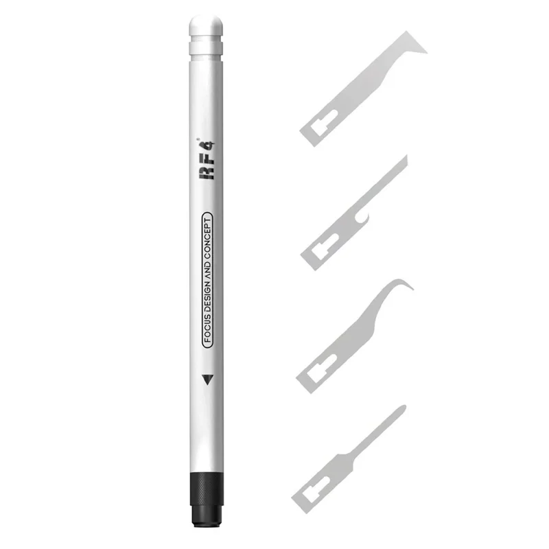 RF4 RF-HD11A Ensemble de raclettes de précision 4 en 1, outil de réparation en alliage d'aluminium pour carte électronique