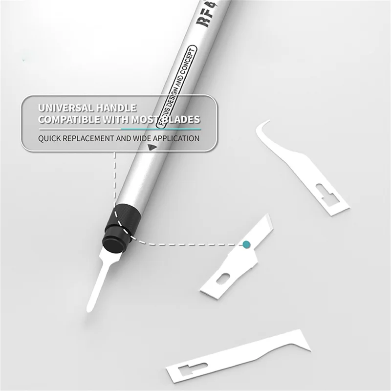 Juego de cuchillas multifunción RF4 RF-HD12A, cuchillo rasquetilla para reparación de teléfonos con 4 cuchillas