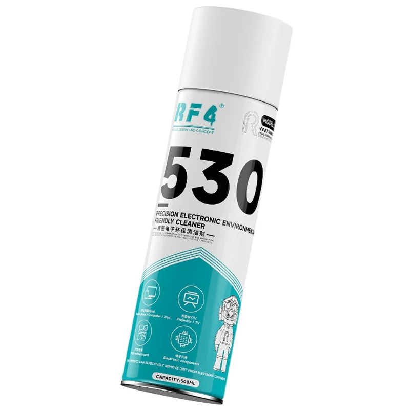 RF4 530 500 ml Nettoyant électronique Précision Nettoyage en spray pour téléphone, objectif de caméra, écran, lunettes