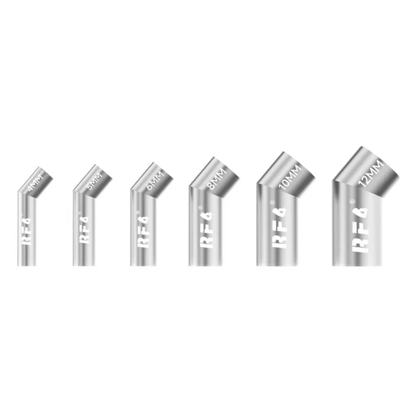 RF4 RF-R6A 6Pcs Angled Air Gun Nozzle Kit 360° Rotation 4-12mm Nozzle for Hot Air Station