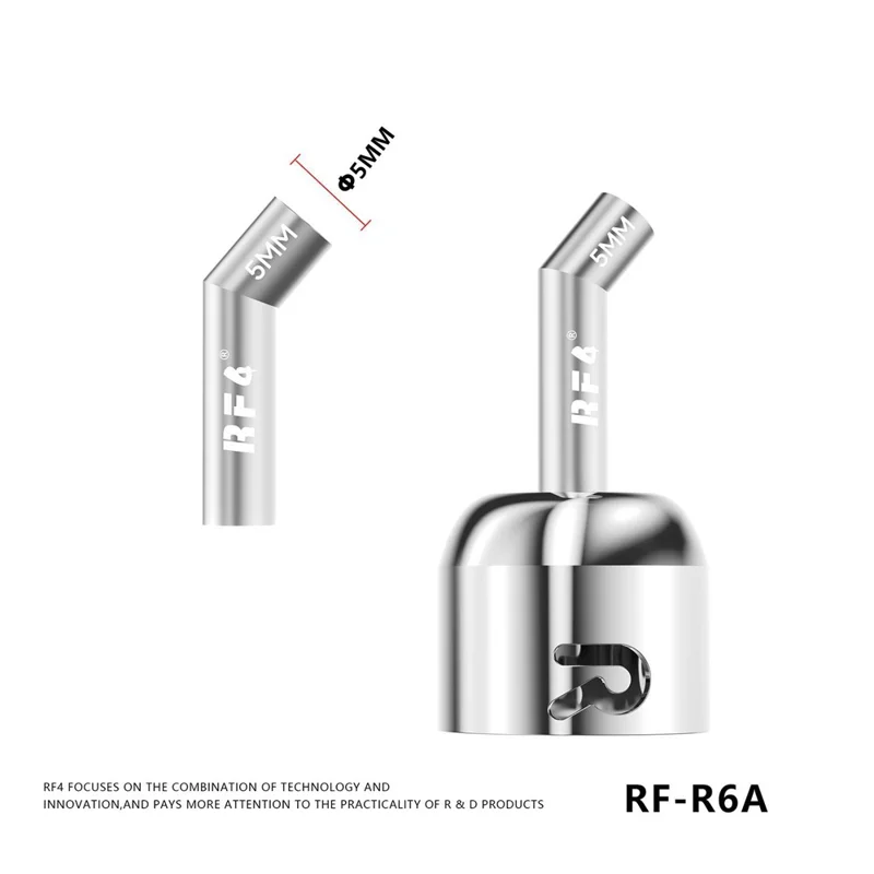 RF4 RF-R6A 6Pcs Angled Air Gun Nozzle Kit 360° Rotation 4-12mm Nozzle for Hot Air Station