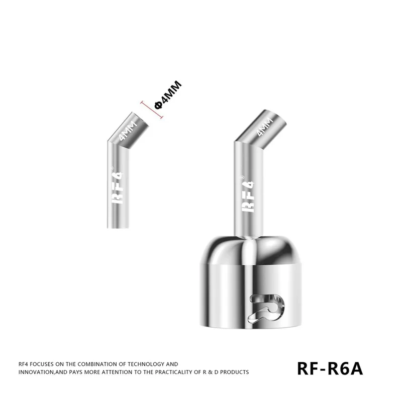 RF4 RF-R6A 6Pcs Angled Air Gun Nozzle Kit 360° Rotation 4-12mm Nozzle for Hot Air Station