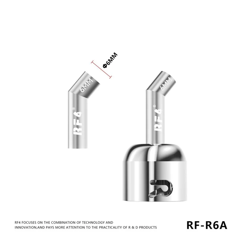 RF4 RF-R6A 6Pcs Angled Air Gun Nozzle Kit 360° Rotation 4-12mm Nozzle for Hot Air Station