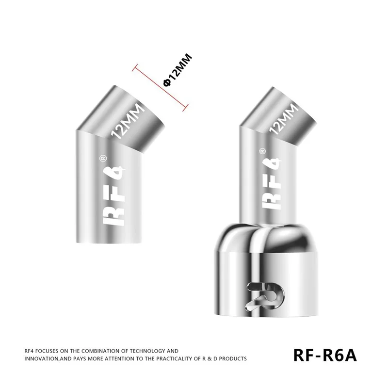 RF4 RF-R6A 6Pcs Angled Air Gun Nozzle Kit 360° Rotation 4-12mm Nozzle for Hot Air Station