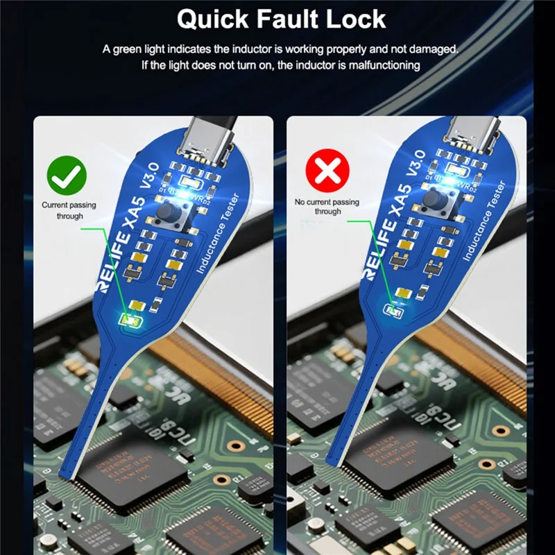 RELIFE XA5 V3.0 Inductance Multifunction Tester Electromagnetic Induction Fault Detector