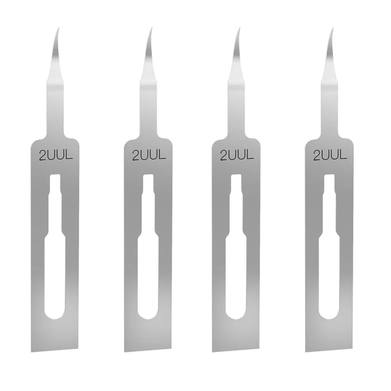 2UUL BL01 4Pcs MicroFix Hook Blades Hand Forged Adhesive Scraper Tool for Phone PCB Underfill Clean