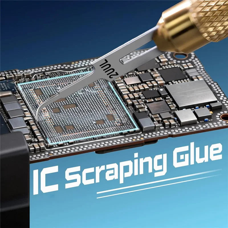 2UUL BL01 4Pcs MicroFix Hook Blades Hand Forged Adhesive Scraper Tool for Phone PCB Underfill Clean