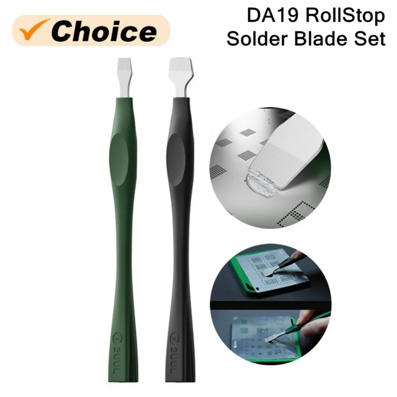 2UUL DA19 2Pcs RollStop Anti-Rolling Solder Blade Set for CPU Chip Reballing
