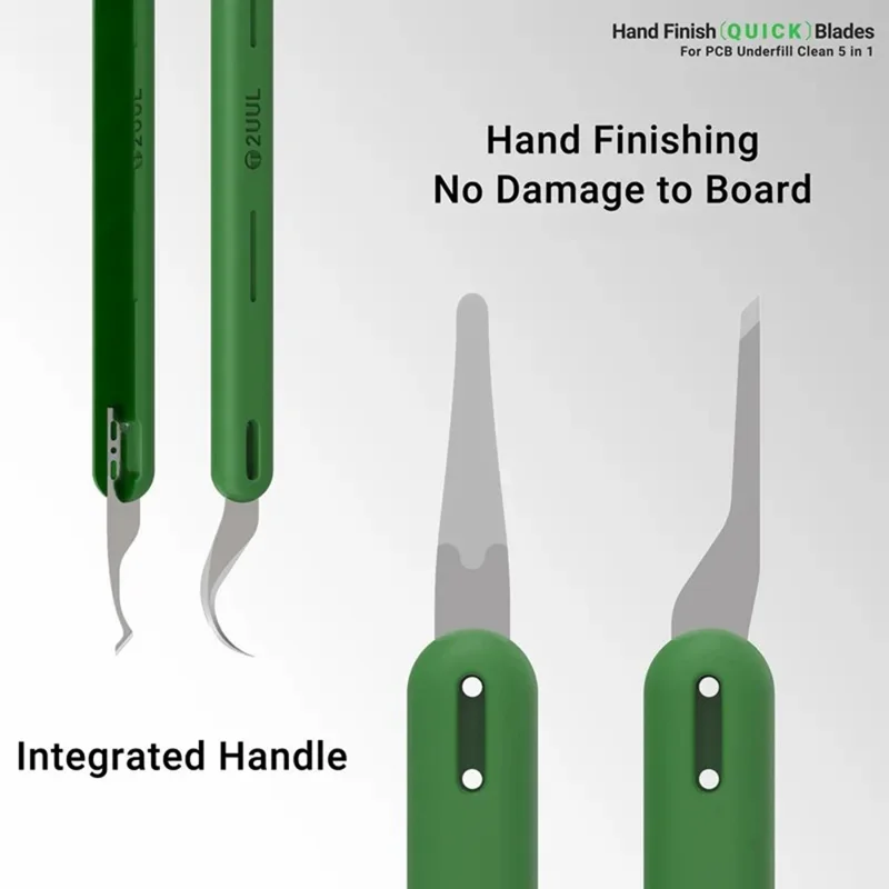 2UUL DA22 5Pcs Hand Finish QUICK Blade Set for PCB Underfill Glue Removal