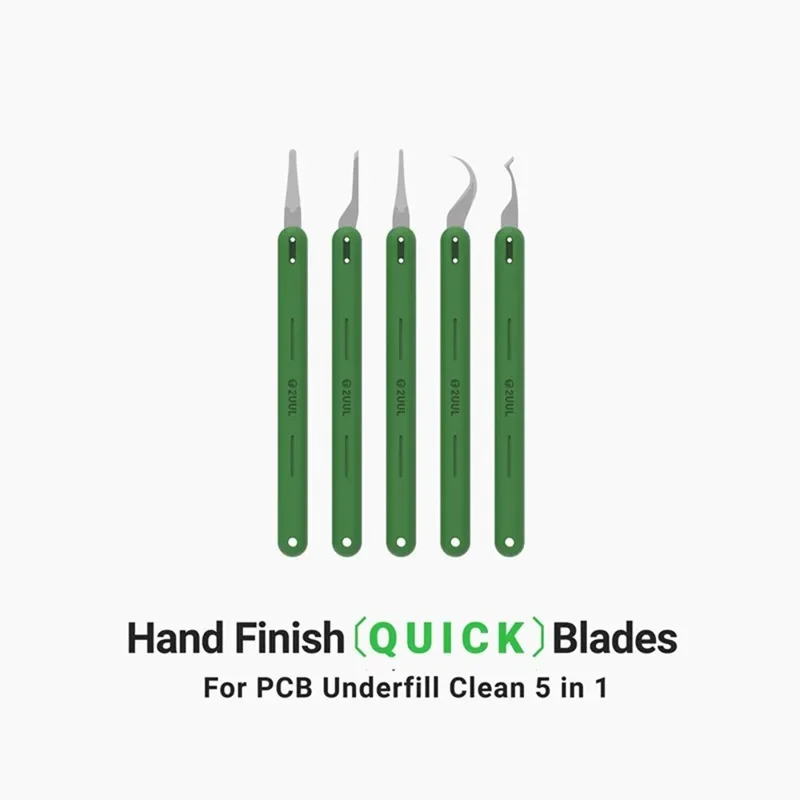2UUL DA22 5Pcs Hand Finish QUICK Blade Set for PCB Underfill Glue Removal