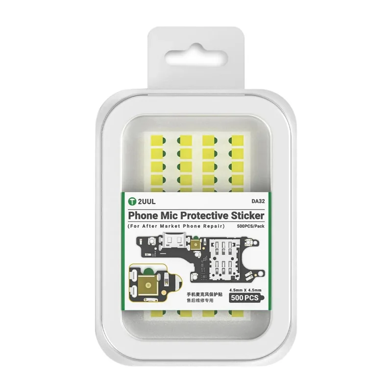 2UUL DA32 500 Pièces Autocollant de Protection pour Micro de Téléphone Résistant à la Chaleur Sans Résidu pour Réparation de Téléphone