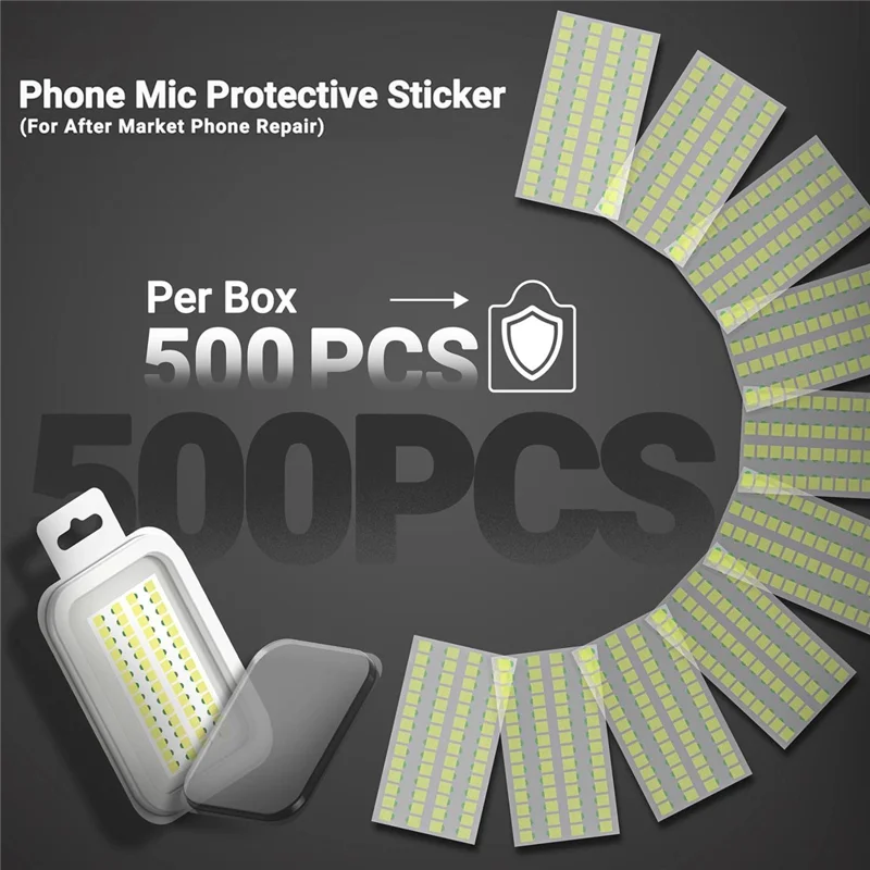 2UUL DA32 500 Pièces Autocollant de Protection pour Micro de Téléphone Résistant à la Chaleur Sans Résidu pour Réparation de Téléphone