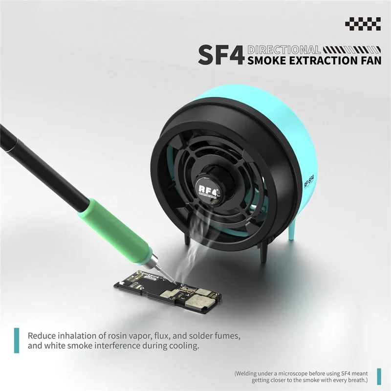 RF4 RF-SF4 Directional Smoke Extraction Fan 12cm Exhaust Fan for Soldering Electronics Repair