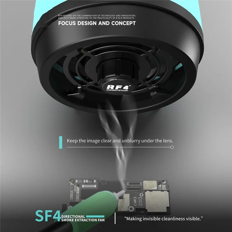 RF4 RF-SF4 Directional Smoke Extraction Fan 12cm Exhaust Fan for Soldering Electronics Repair