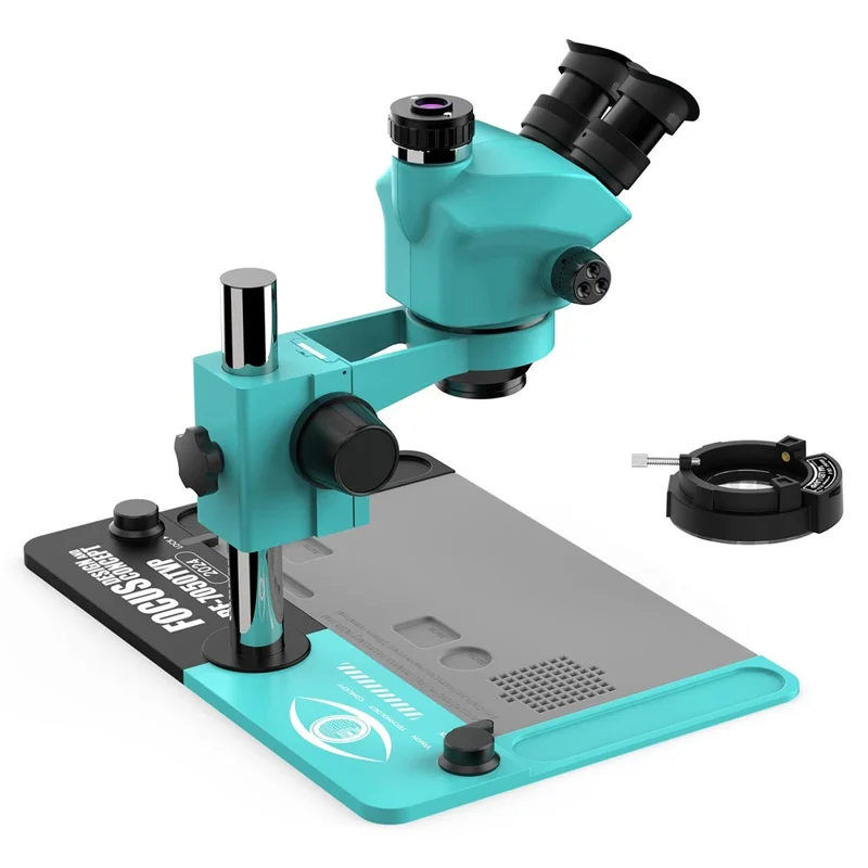 RF4 RF-7050TVP Trinocular Stereo Microscope 7X-50X Zoom Phone PCB Welding Instrument