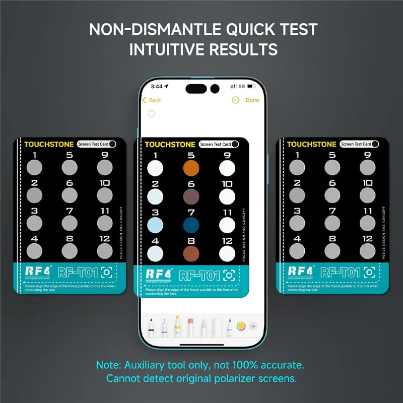 Cartão de Teste de Ecrã RF4 RF-T01 para Ferramenta de Teste sem Desmontagem de Ecrãs Apple FOG