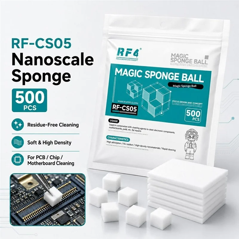 RF4 RF-CS05 Cleaning Sponge High-Density Magi Nano Sponge Balls for Soldering Iron