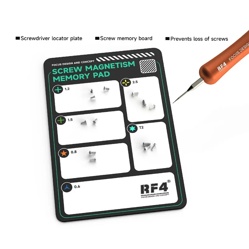 RF4 RF-MP21 Screw Memory Pad 6-Zone 90mm x 135mm Mat for Phone Computer Tablet Repair