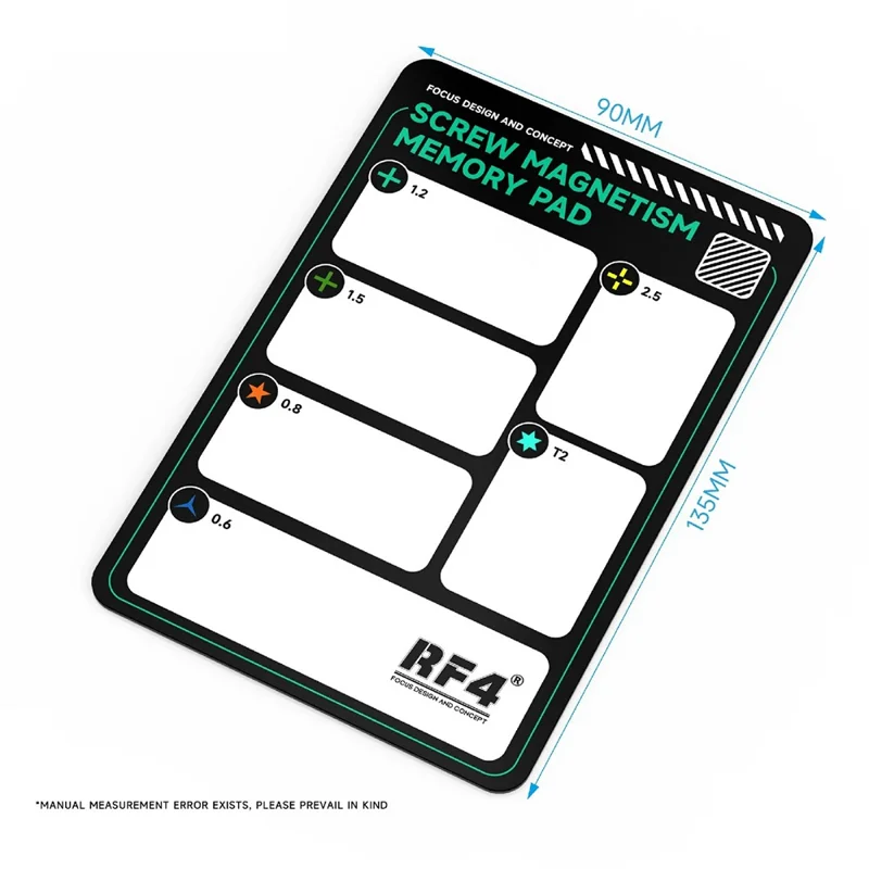 RF4 RF-MP21 Screw Memory Pad 6-Zone 90mm x 135mm Mat for Phone Computer Tablet Repair