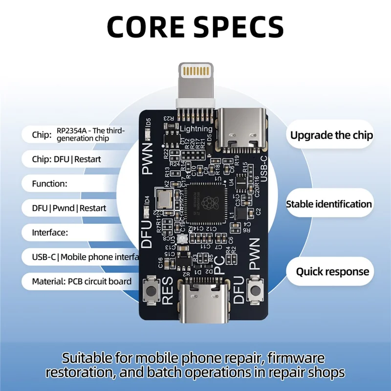 SUNSHINE RP2354A Pico DFU Engineering Board Repair Tool for iPhone XR to 11 Pro Max