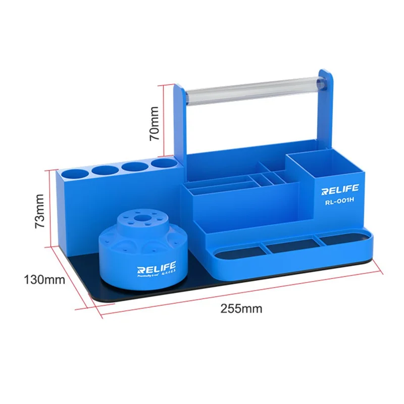 RELIFE RL-001H Rotating Storage Rack 360° Rotation Organizer for Electronics Repair - Blue