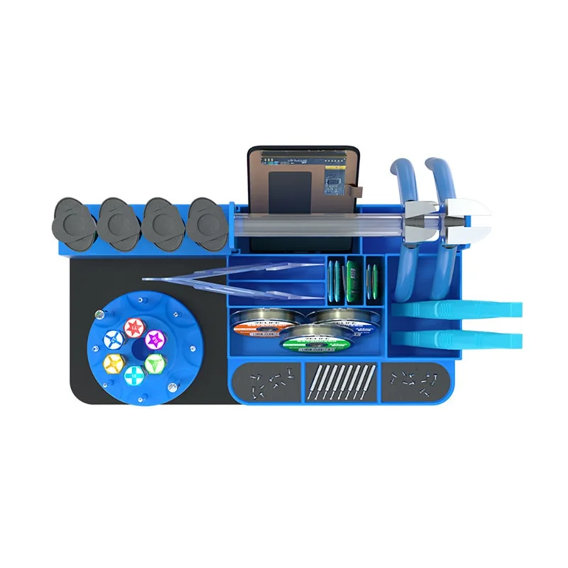 RELIFE RL-001H Rotating Storage Rack 360° Rotation Organizer for Electronics Repair - Blue