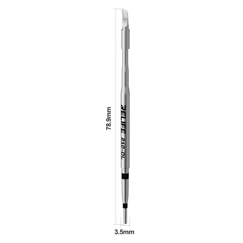 RELIFE 210-OL Curved Soldering Tip Multi-Layer Plated Fast Heating for FPC Cable Repair