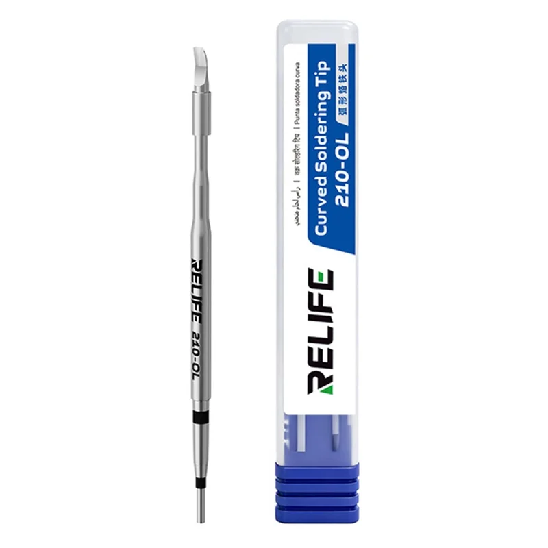 RELIFE 210-OL Curved Soldering Tip Multi-Layer Plated Fast Heating for FPC Cable Repair