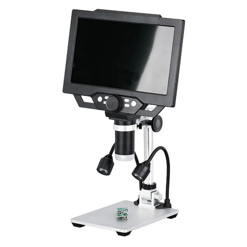 G1600 9 Inch LCD Industrial Electronic Microscope 1-1600x Adjustable Focus with LED Lights, Plug-in Version - UK Plug