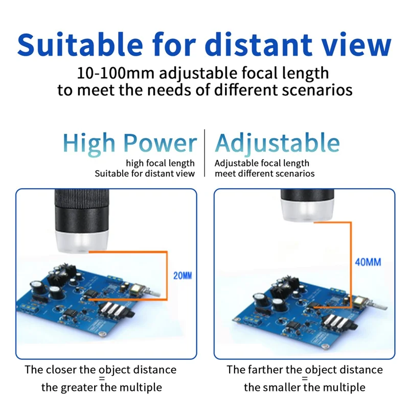 G1600 9 Inch LCD Industrial Electronic Microscope 1-1600x Adjustable Focus with LED Lights, Plug-in Version - UK Plug