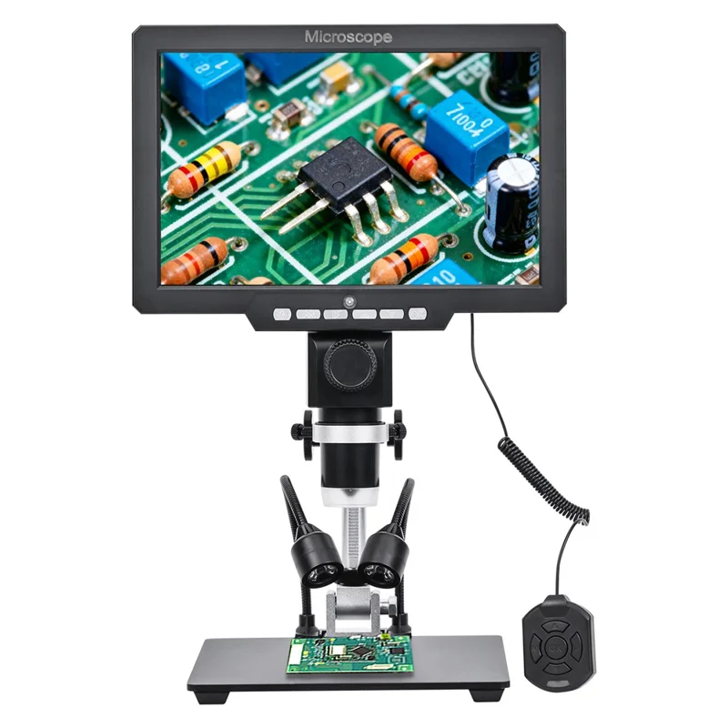G2000 10.1 Inch Digital Microscope 1-2000x HD LCD Display Long Focal Length, Plug-in Version - EU Plug