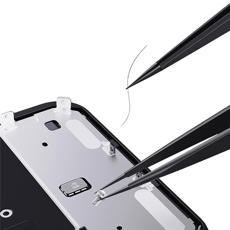 QIANLI INEEZY FX-03 Pinces de précision en acier inoxydable non magnétique poli à la main de 0,15 mm de type fin pour les fils de saut
