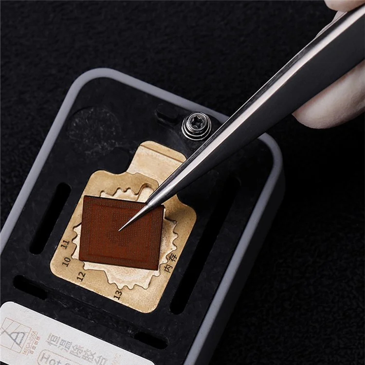 QIANLI INEEZY YK-02 Pinces de précision en acier inoxydable poli à la main, non magnétiques, de 0,1 mm de large, à pointe fine